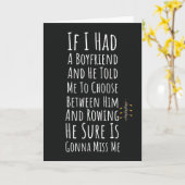 面白い 漕ぐ カード 船 淑女 ボート レース オール (黄色い花)