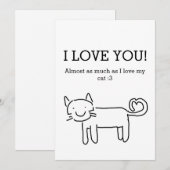 面白い！猫が大好きなバレンタインデー シーズンカード (正面/裏面)