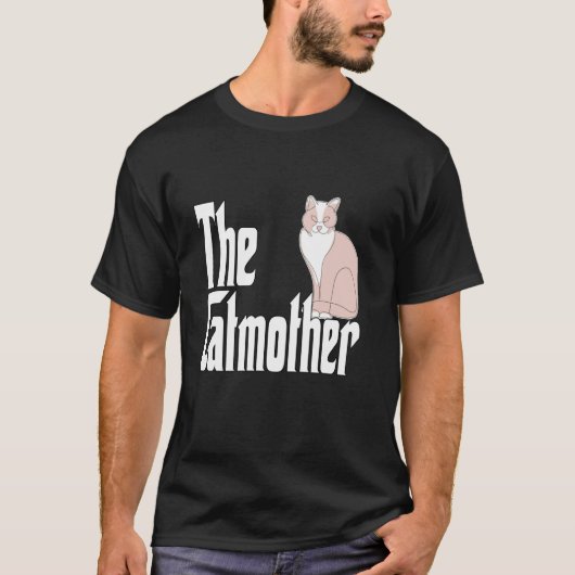 面白い 猫のママ ネコのお母さん 子猫のママ Tシャツ (正面)