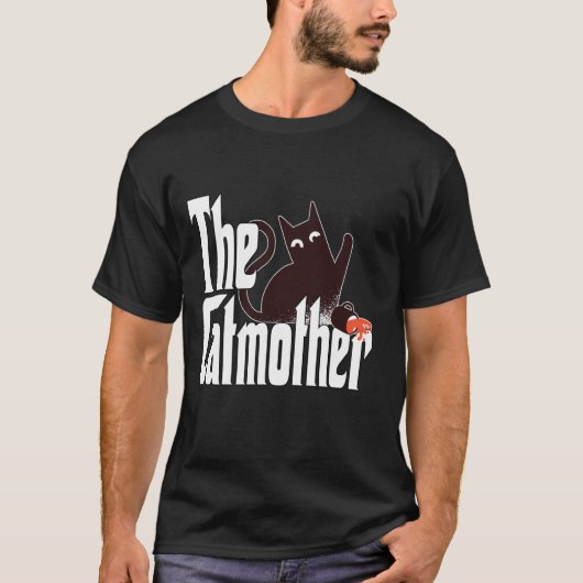 面白い 猫 ママ ネコ母 邪悪 黒猫 ママ キット Tシャツ (正面)