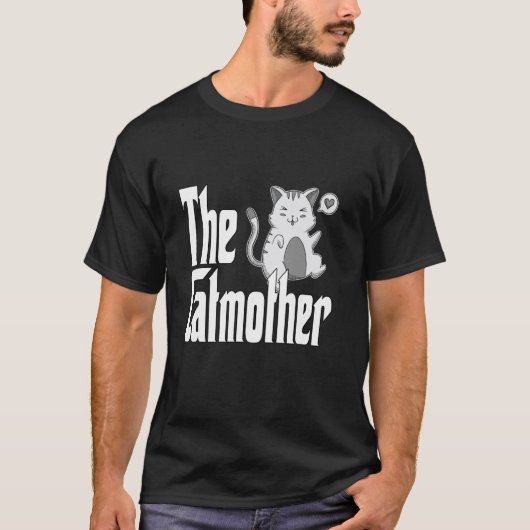面白い 猫 ママ 猫母 可愛い 猫 母親 キティ ママ Tシャツ (正面)