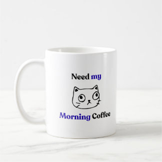 面白い 猫 朝 コーヒーマグカップ
