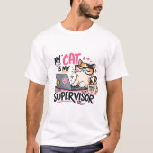 面白い 猫 Tシャツ (正面)