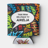 面白い 現代のカスタマイズされたスピーチバブル 缶クーラー (正面)