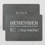 面白い？男の友達または一番大切な男の提案 招待状 (正面/裏面)