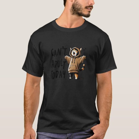 面白い+皮肉な+動物+イロニックな+子猫+猫+デザイン Tシャツ (正面)