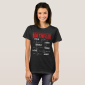 面白い+神経質+お気に入りのシリーズ+Mathflix+数学 Tシャツ (正面フル)