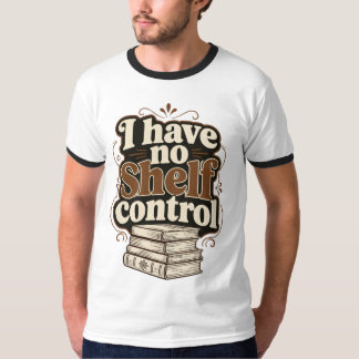 面白い 私には棚コントロール不能 レトロ本好き Tシャツ