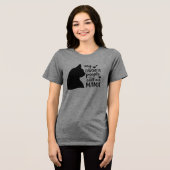 面白い 私のお気に入りの人は私をママと呼ぶ - 黒猫 トライブレンドTシャツ (正面全面)