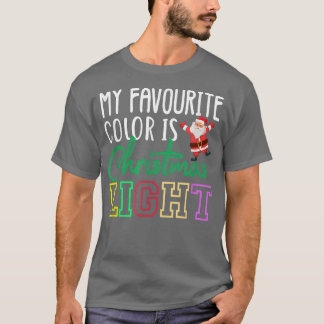 面白い 私の好きな色はクリスマスライト Tシャツ