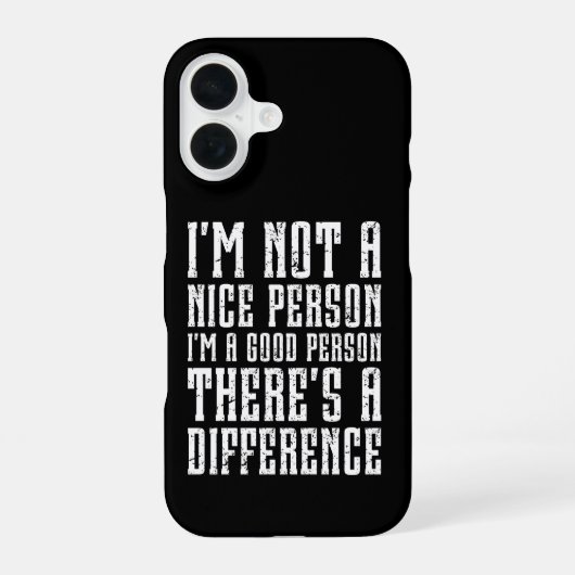 面白い 私はいい人です 悪い人じゃない iPhone 16ケース (裏面)