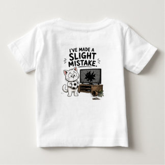 面白い 私はちょっとした間違いをしました Tシャツ - かわいい猫