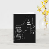 面白い、私はニューイングランドで育ったから意地悪なの カード (黄色い花)