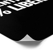 面白い、私は0%リベラルな政治的発言として自認する ポスター (角)