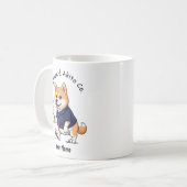 面白い 秋田犬 ビジネススーツ コーヒー コーヒーマグカップ (正面左)
