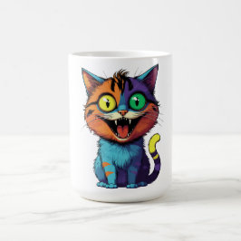 面白い - 笑顔の猫 - コーヒーマグカップ