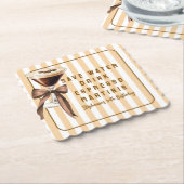 面白い!節水してエスプレッソマティーニを飲もう 誕生日 ペーパーコースター (アングル)