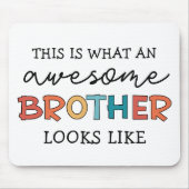 面白い 素晴らしい 兄 | 最高の兄へのプレゼント マウスパッド (正面)