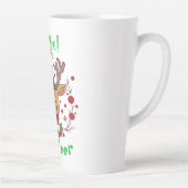 面白い 緑と茶色のコーヒー 鹿 ラテ マグカップ (右)