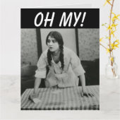 面白い 老化 レトロ ユーモア 誕生日カード カード (黄色い花)