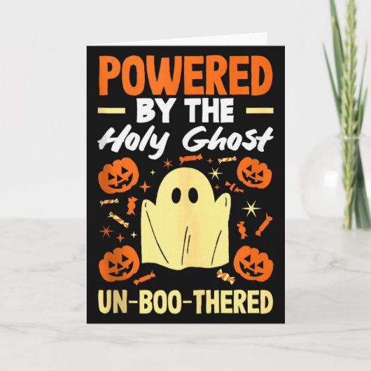面白い、聖なるクリスマスハロウィンのような幽霊はいない カード (正面)