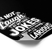 面白い 自分の冗談で笑わないようにしている ポスター (角)