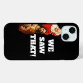 面白い「見ちゃった」サンタとイエスのデザイン Case-Mate iPhoneケース (裏面 (横))