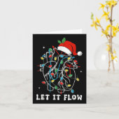 面白い 解剖学 ハート カード 看護師 サンタ (黄色い花)