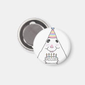 面白い 誕生日 ハムスター マグネット (正面/裏面)