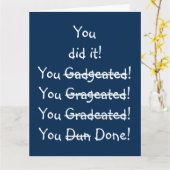 面白い 誤字 卒業おめでとう BIG カード (黄色い花)