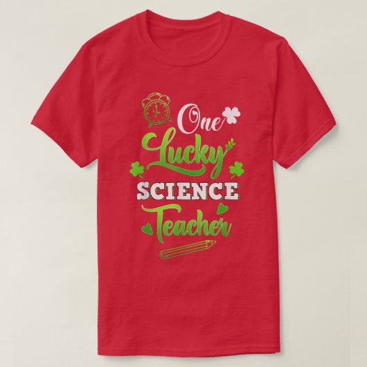 面白い 運がいい 科学の先生Tシャツ Tシャツ (デザイン正面)