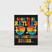 面白い 間もなく引退 退職までのカウントダウンが始まる カード (黄色い花)