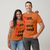 面白い 食べ物大好きマン Tシャツ (ユニセックス)
