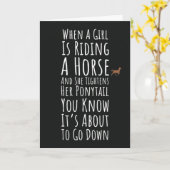 面白い 馬のカード 女性・ティーンの女の子へ 彼女に カード (黄色い花)