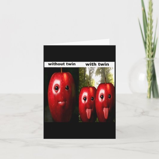 面白い 馬鹿げた AI 生成Z世代 ミーム 脳腐り ユーモア 双子 兄弟 カード (正面)