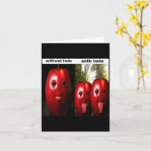 面白い 馬鹿げた AI 生成Z世代 ミーム 脳腐り ユーモア 双子 兄弟 カード (黄色い花)