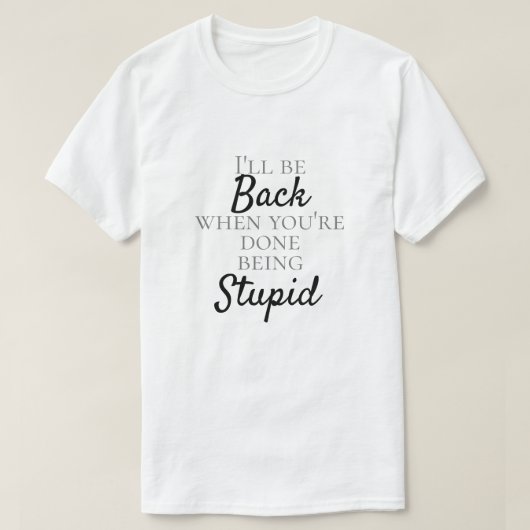 面白い"馬鹿" Tシャツ (デザイン正面)