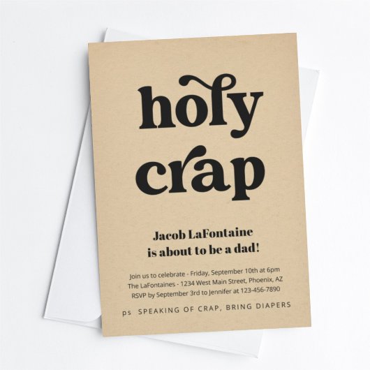 面白い 驚きのオヤジおむつパーティー招待状 招待状