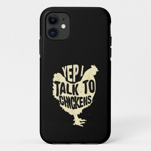 面白い 鶏と話してるよ ギフト クールな動物のささやき Case-Mate iPhoneケース (裏面)