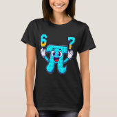面白い 3.14 6 7 ミーム 数学おたく genz 脳死 イタリア tシャツ (正面)