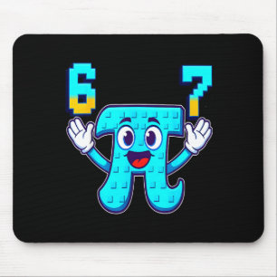 面白い 3.14 6 7 ミーム 数学 ギーク genz ブレインロット イタリア マウスパッド