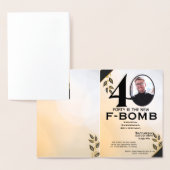 面白い「40歳」が新しいF爆弾レディ 箔カード (ディスプレー)