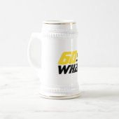 面白い 60 何だって Typography 60歳の誕生日 ビールジョッキ (正面左)