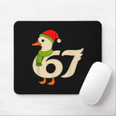 面白い 67 ガチョウ クリスマス 6 7 ミーム アヒル サンタ帽子 F マウスパッド (マウス)