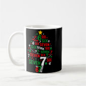 面白い 67 クリスマスツリー シックス セブン クリスマス  コーヒーマグカップ (左)