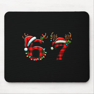 面白い 67 クリスマス シックス セブン ミーム ブレインロット クリスマスパーティー マウスパッド