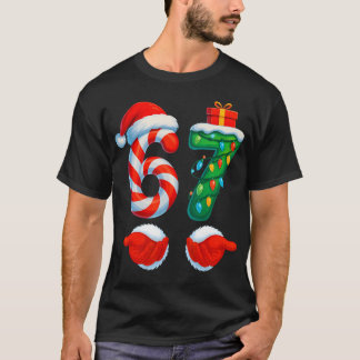 面白い 67 クリスマス 6 7 シックス セブン ミーム キッズ メンズ ボーイ Tシャツ