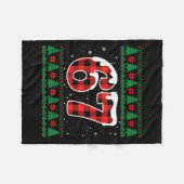 面白い 67 シックス セブン ミーム ブレインロット クリング クリスマス フリースブランケット (正面(横))