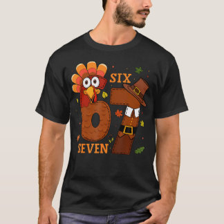 面白い 67 シックス セブン ミーム 七面鳥 ピリグリム マッチング T Tシャツ