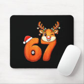 面白い 67 トナカイ クリスマス Six Seven Meme 6 7 Tシャツ マウスパッド (マウス)
